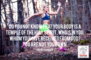 girl running in the woods